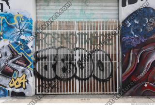doors metal gate grafitti